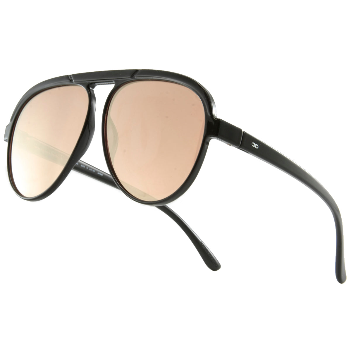 Paris Negro Brillo Lente Espejada Rosa