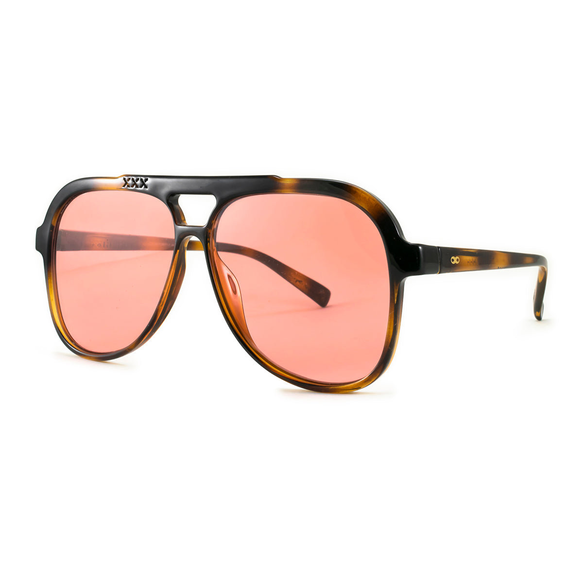 Anteojos De Sol Triple Xxx Carey Lente Rosa