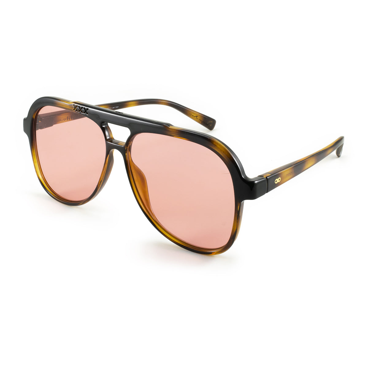 Anteojos De Sol Triple Xxx Carey Lente Rosa