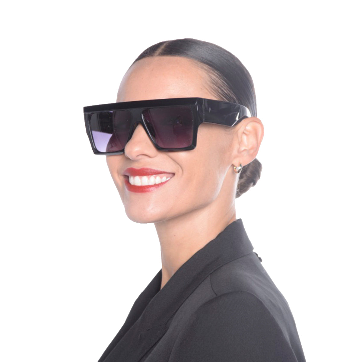 Ibiza Negro Brillo Lente Gris Degrade By Pampita