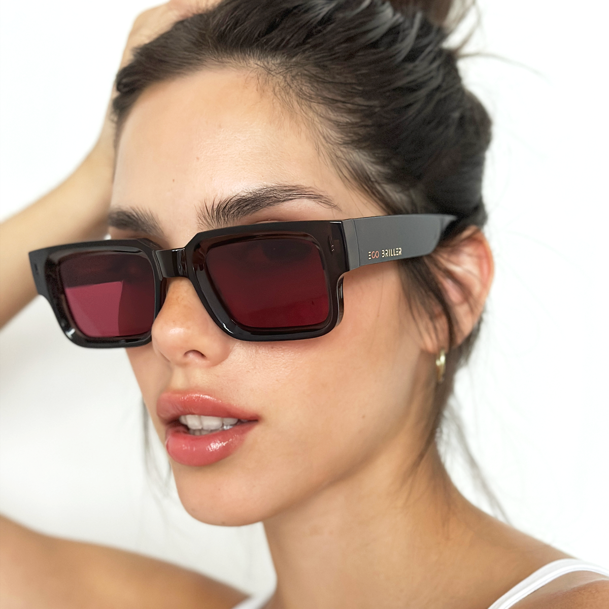 Anteojos De Sol Exclamation Translucido Gris Lente Red Retro Eco Sustentable Infinit