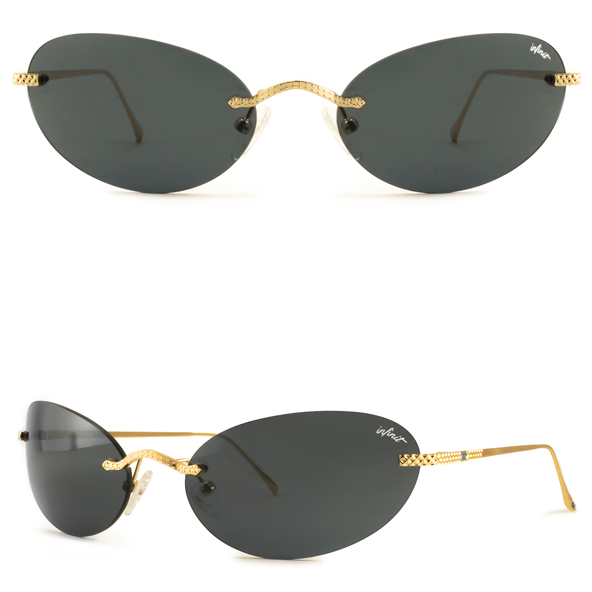 Aero Oval Gold Lente Gris