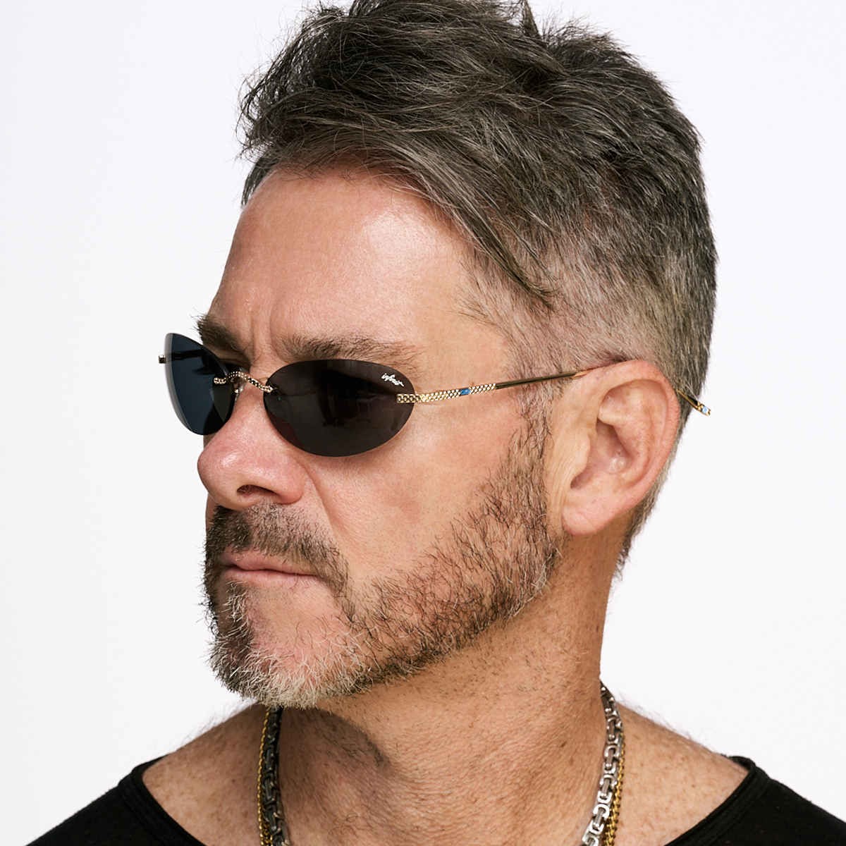 Aero Oval Gold Lente Gris