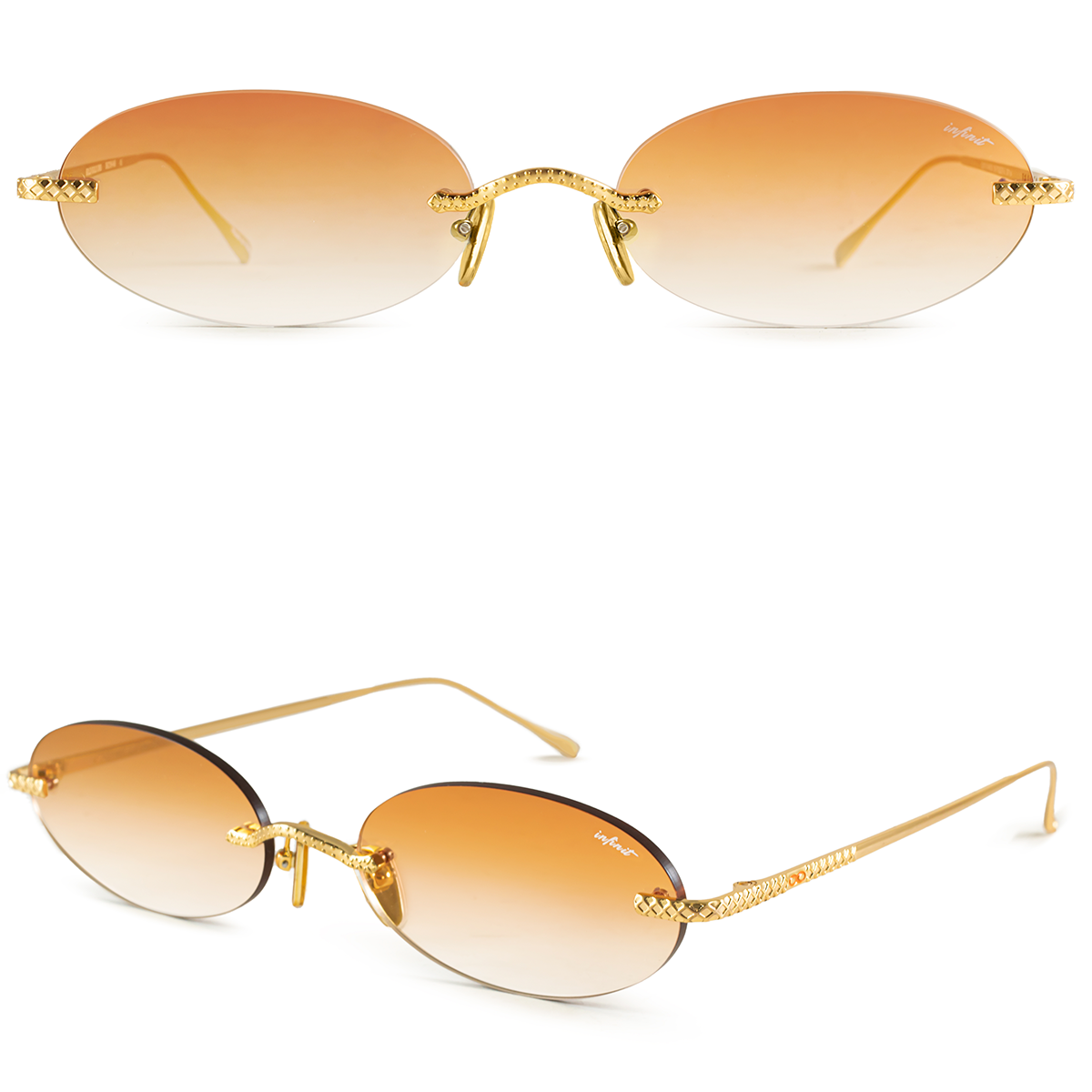 Aero Quo Dorado Lente Suave Espejada Naranja