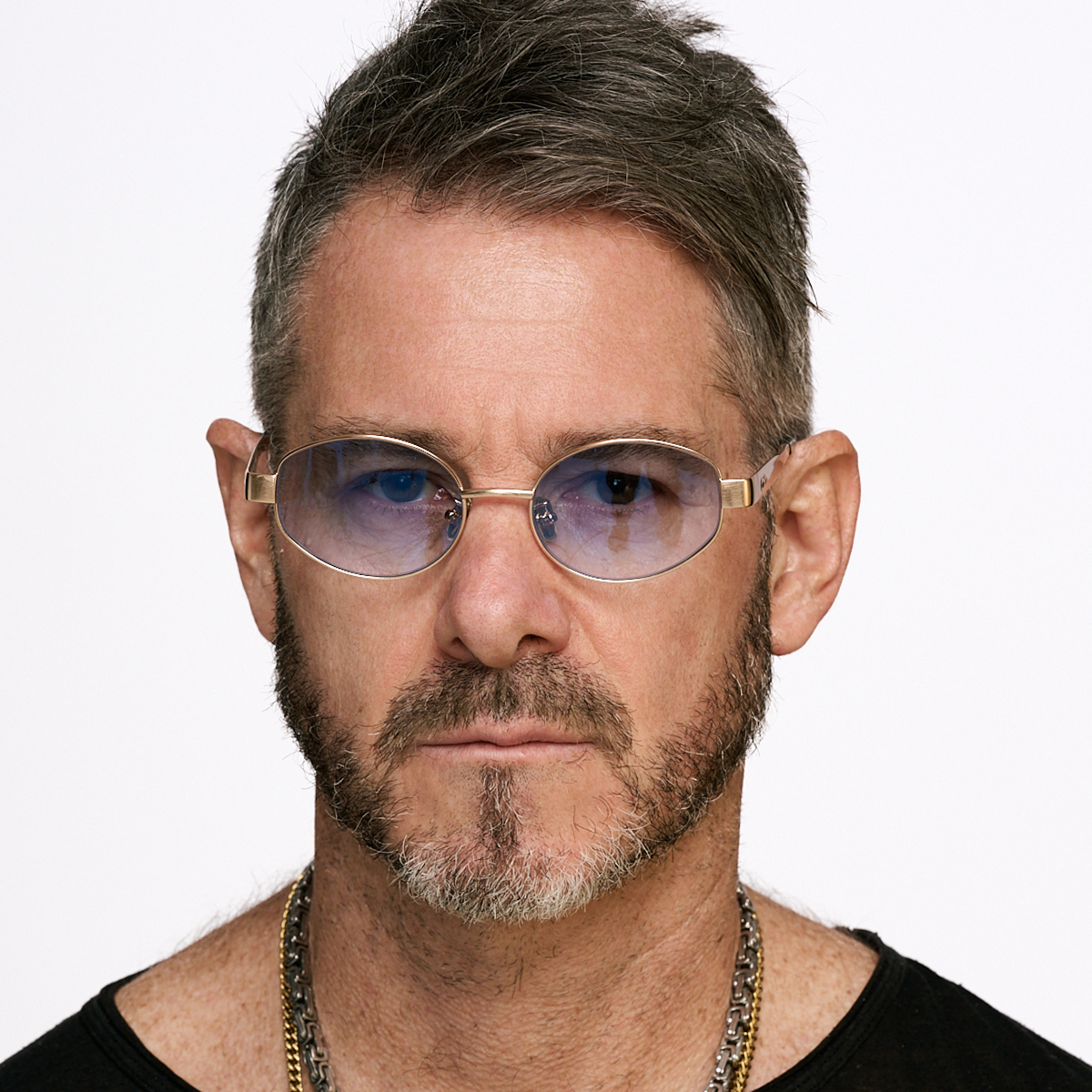 Anteojos Fotocromaticos Alaska Dorado Lente Azul Suave Espejada