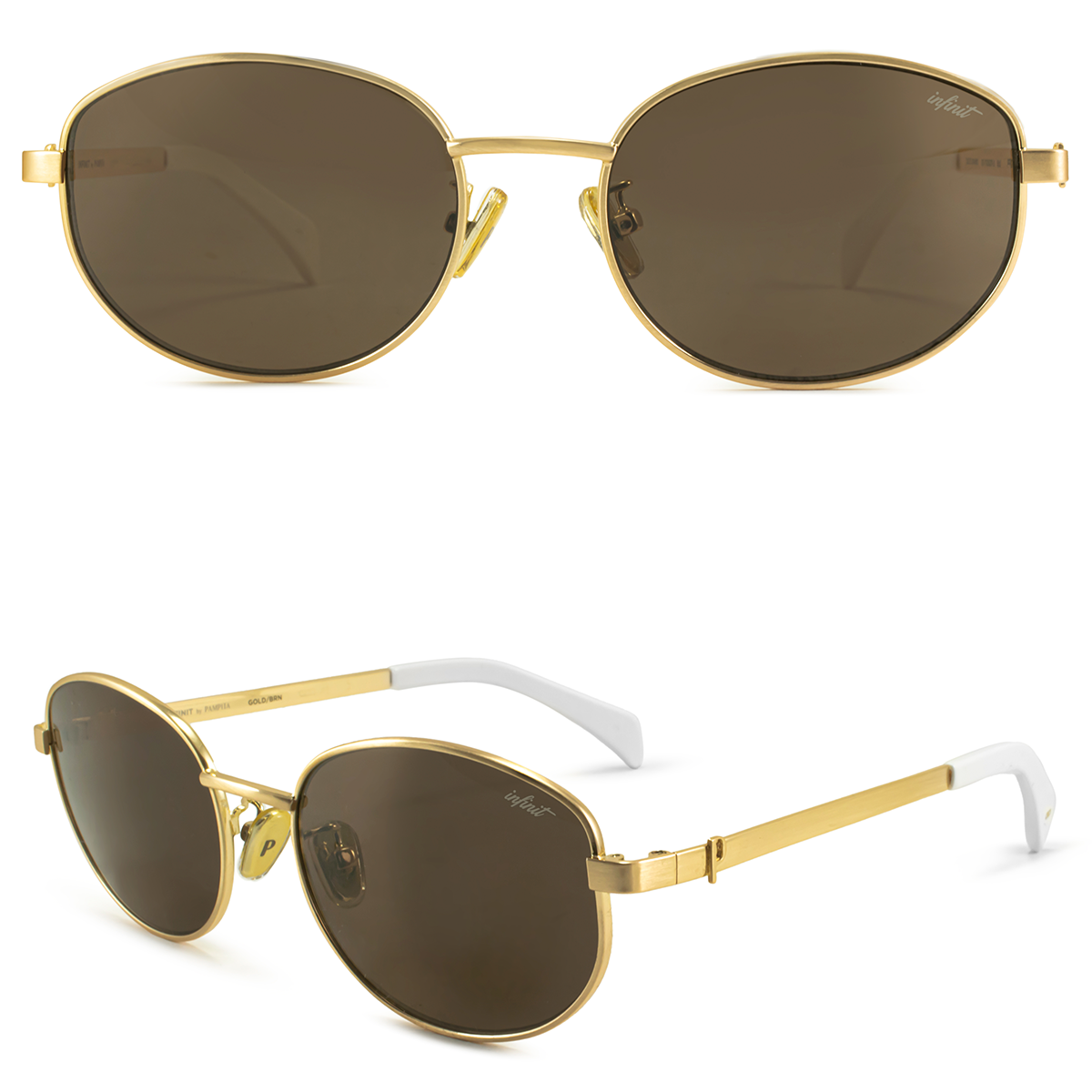 Anglet Dorado Lente Marron By Pampita