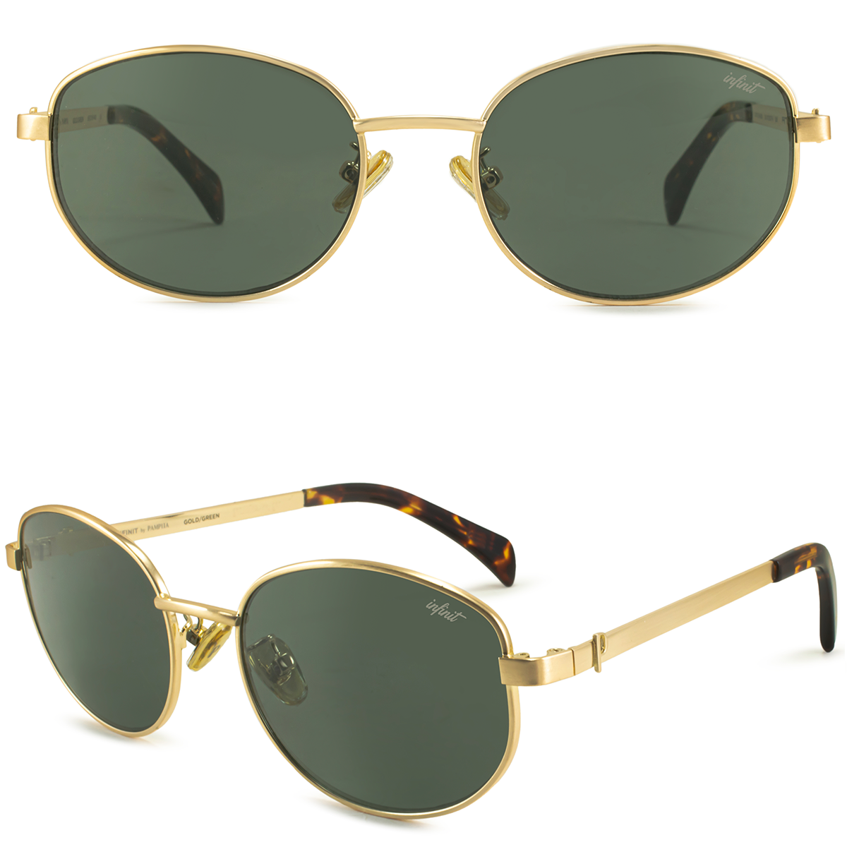 Anglet Dorado Lente Verde By Pampita