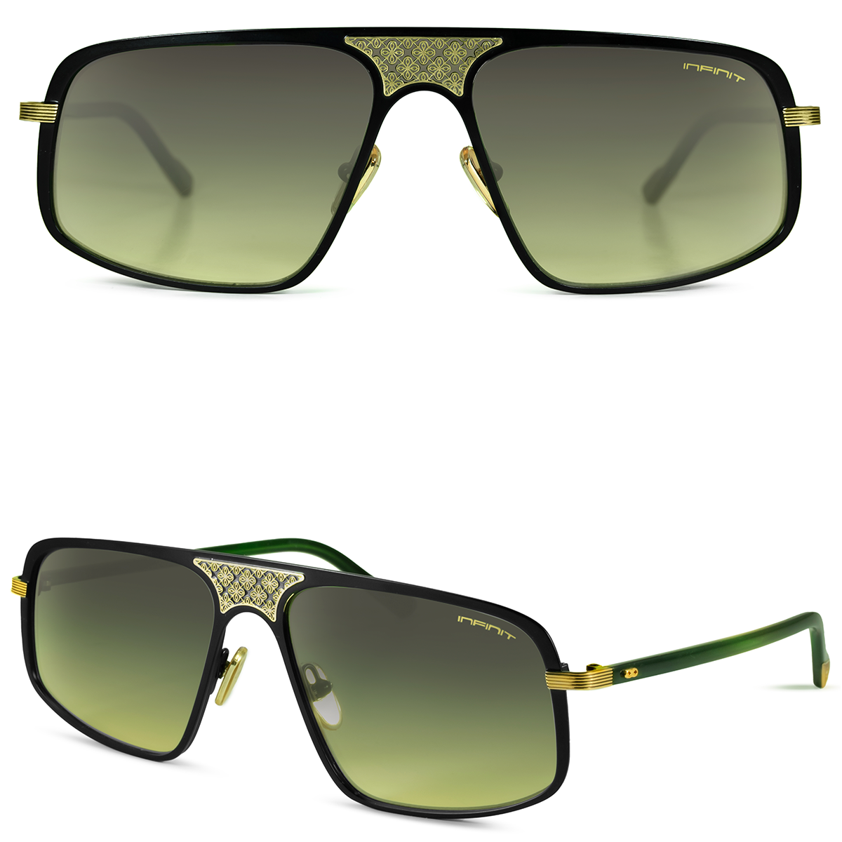 Bosco Negro Lente Verde Musgo Degrade