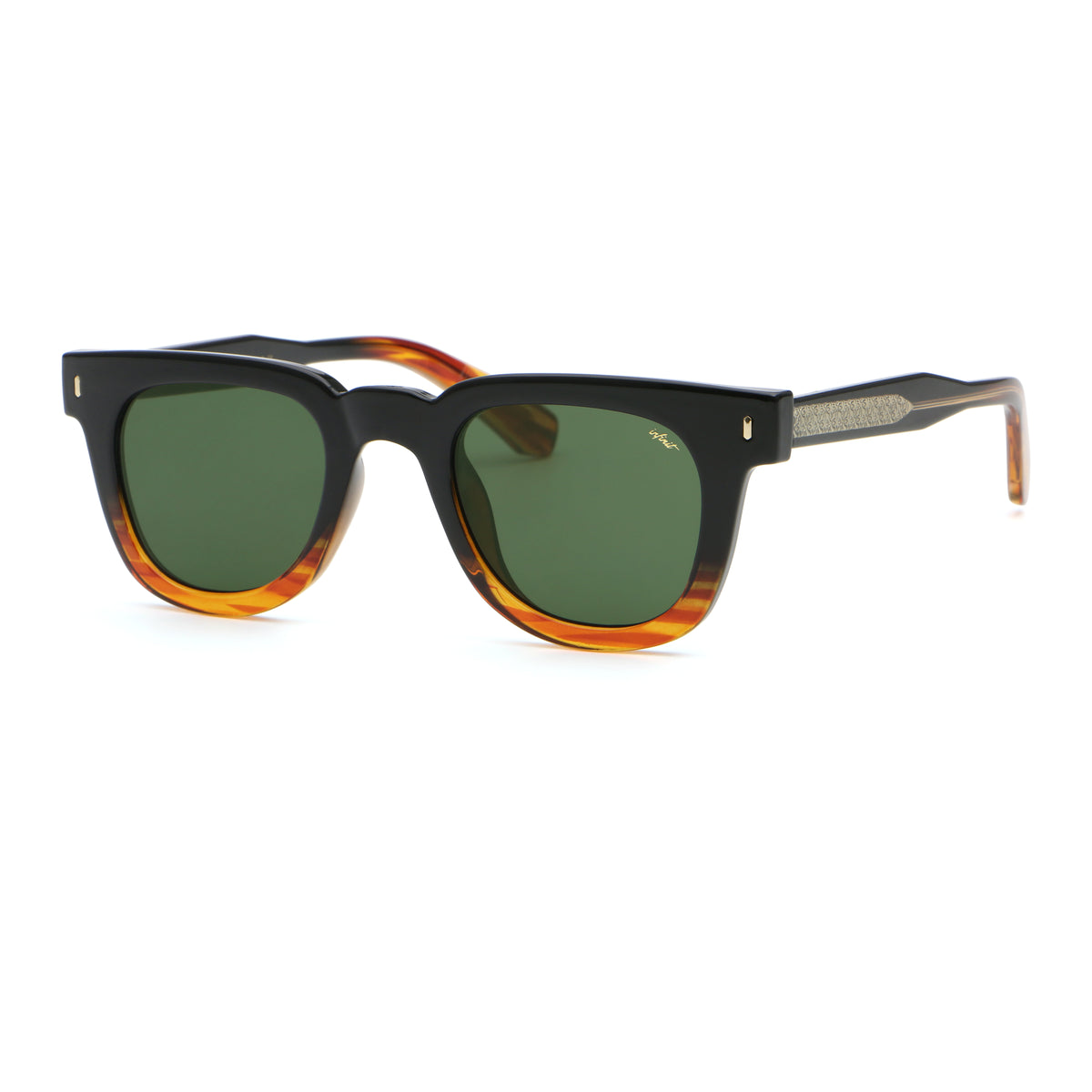 Boston Negro Brillo Carey Lente Verde