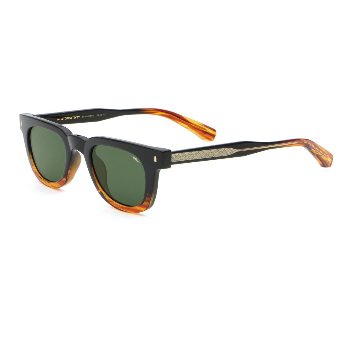 Boston Negro Brillo Carey Lente Verde