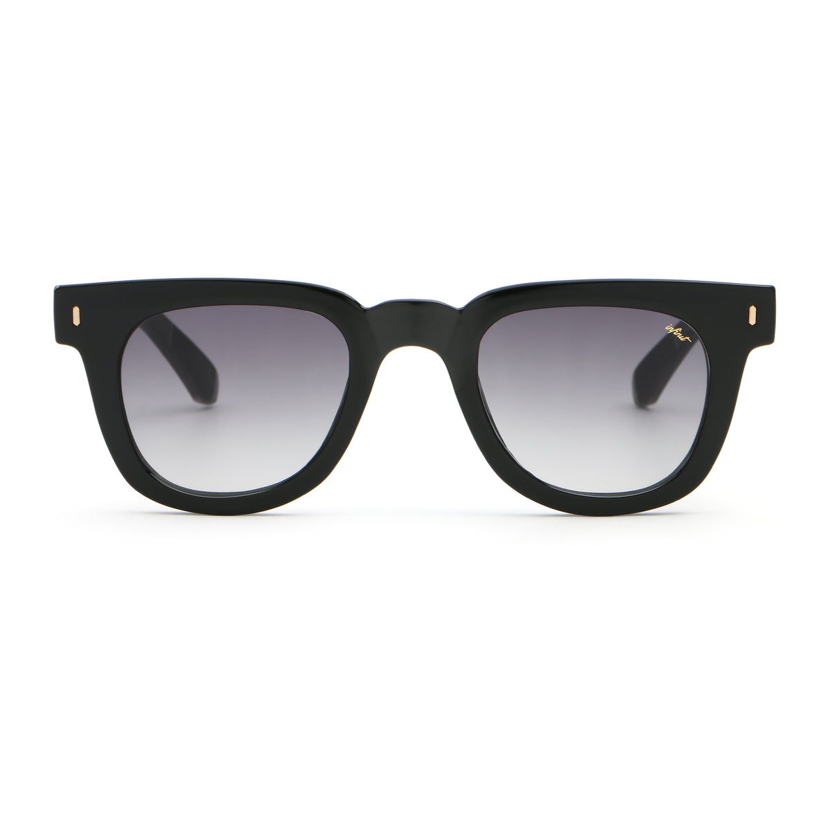 Boston Negro Brillo Lente Gris Degrade
