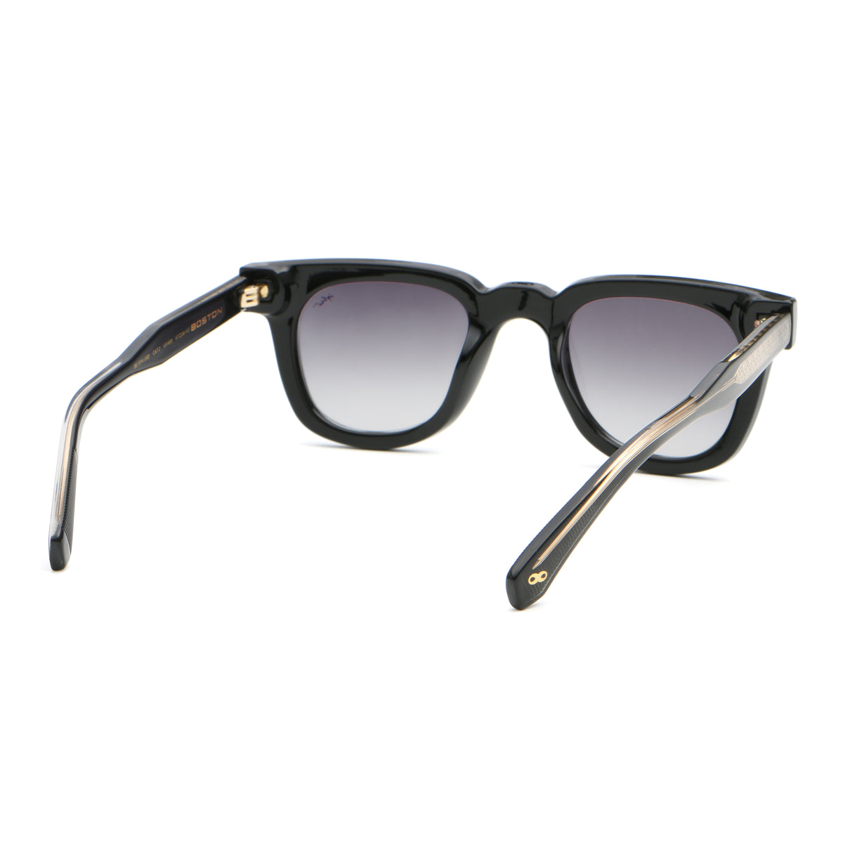 Boston Negro Brillo Lente Gris Degrade