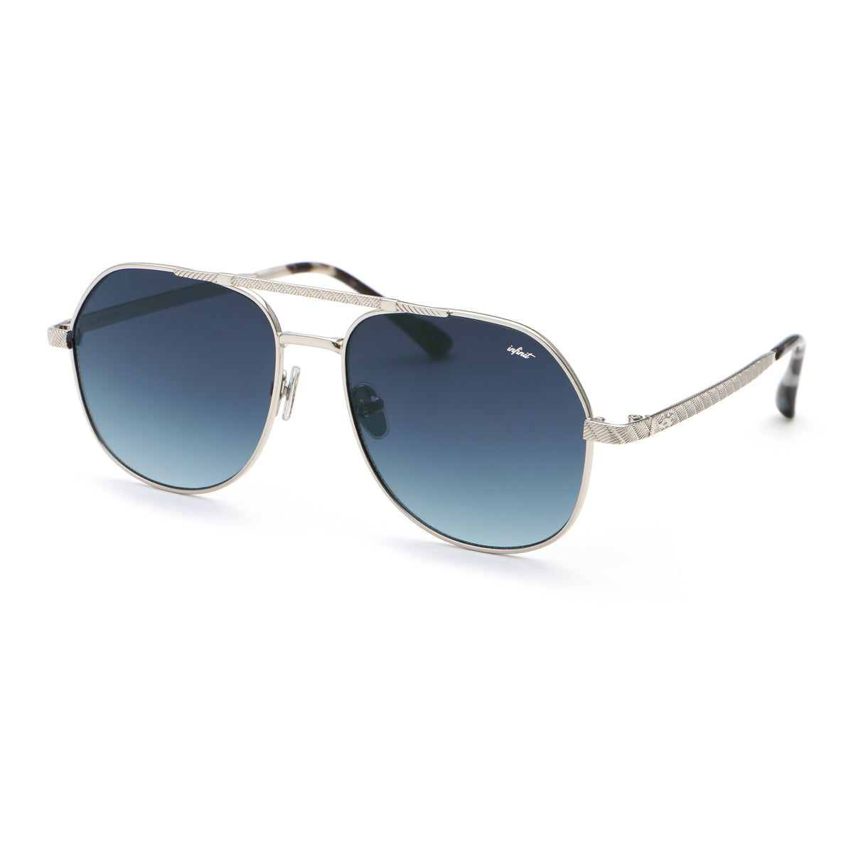 Brad Plateado Lente Azul Degrade