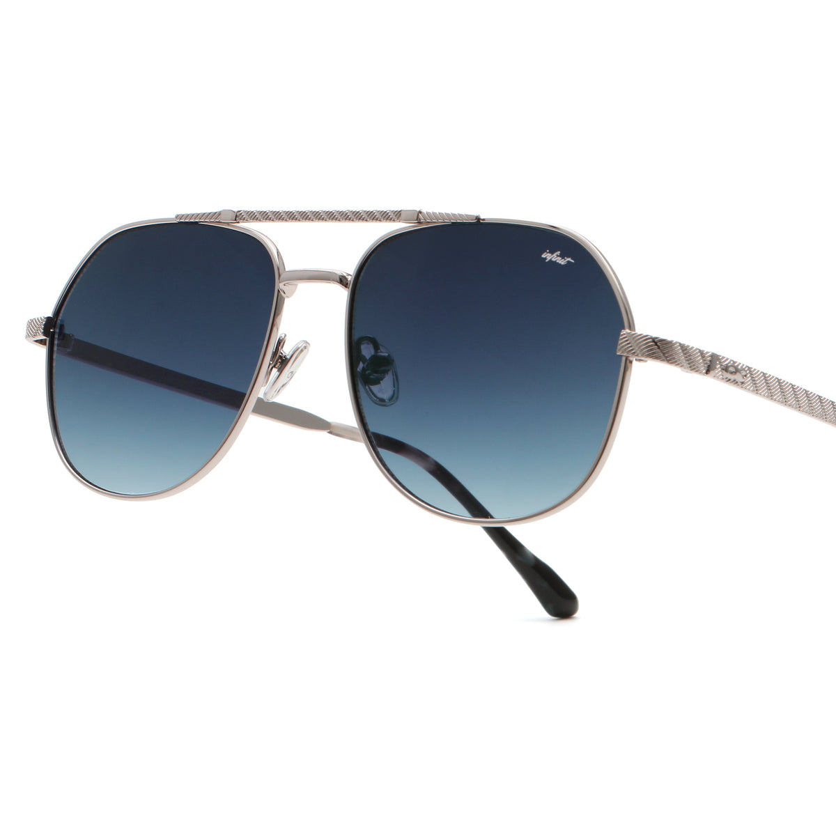 Brad Plateado Lente Azul Degrade