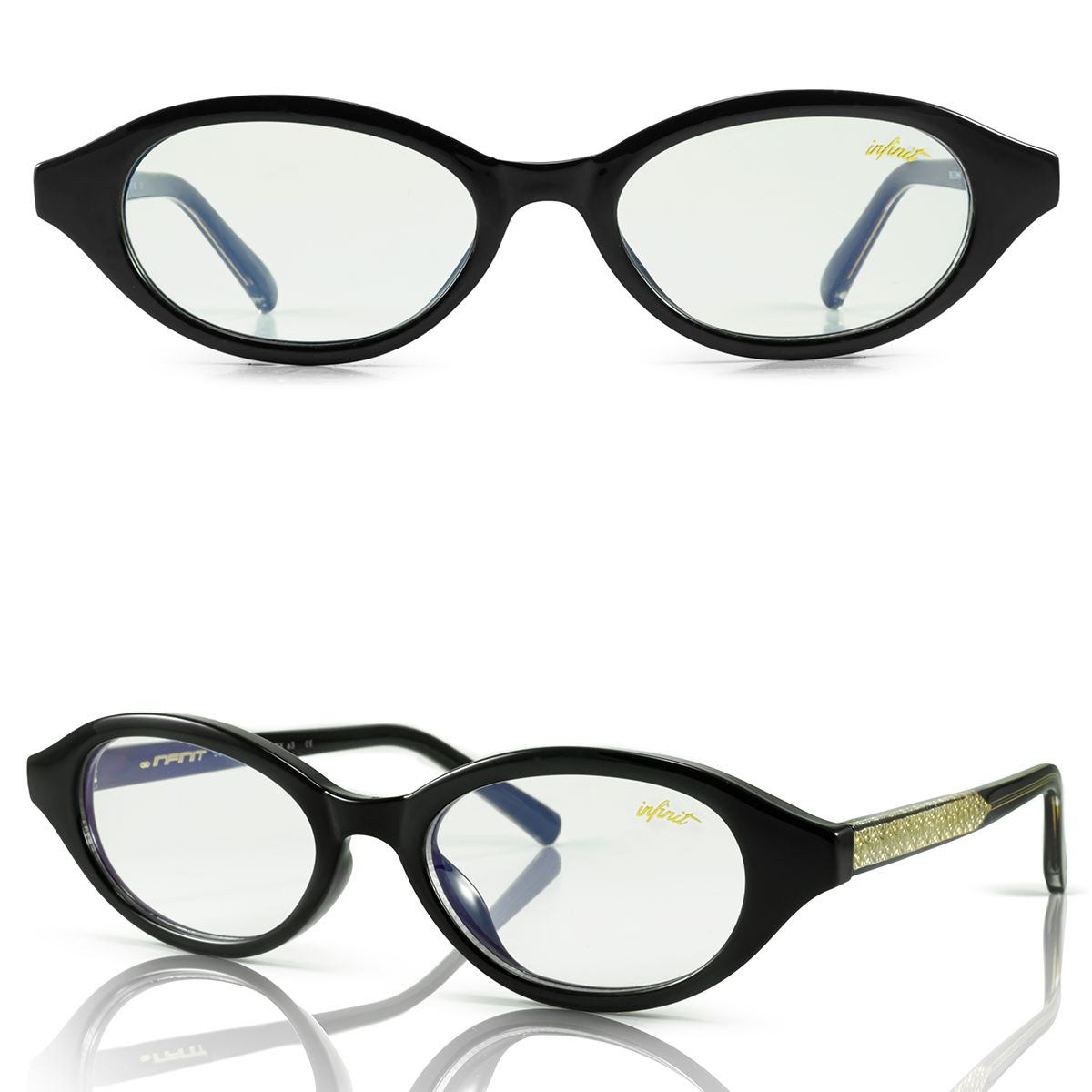 Anteojos Filtro Luz Azul Brigitte Negro Brillo con Antireflejo