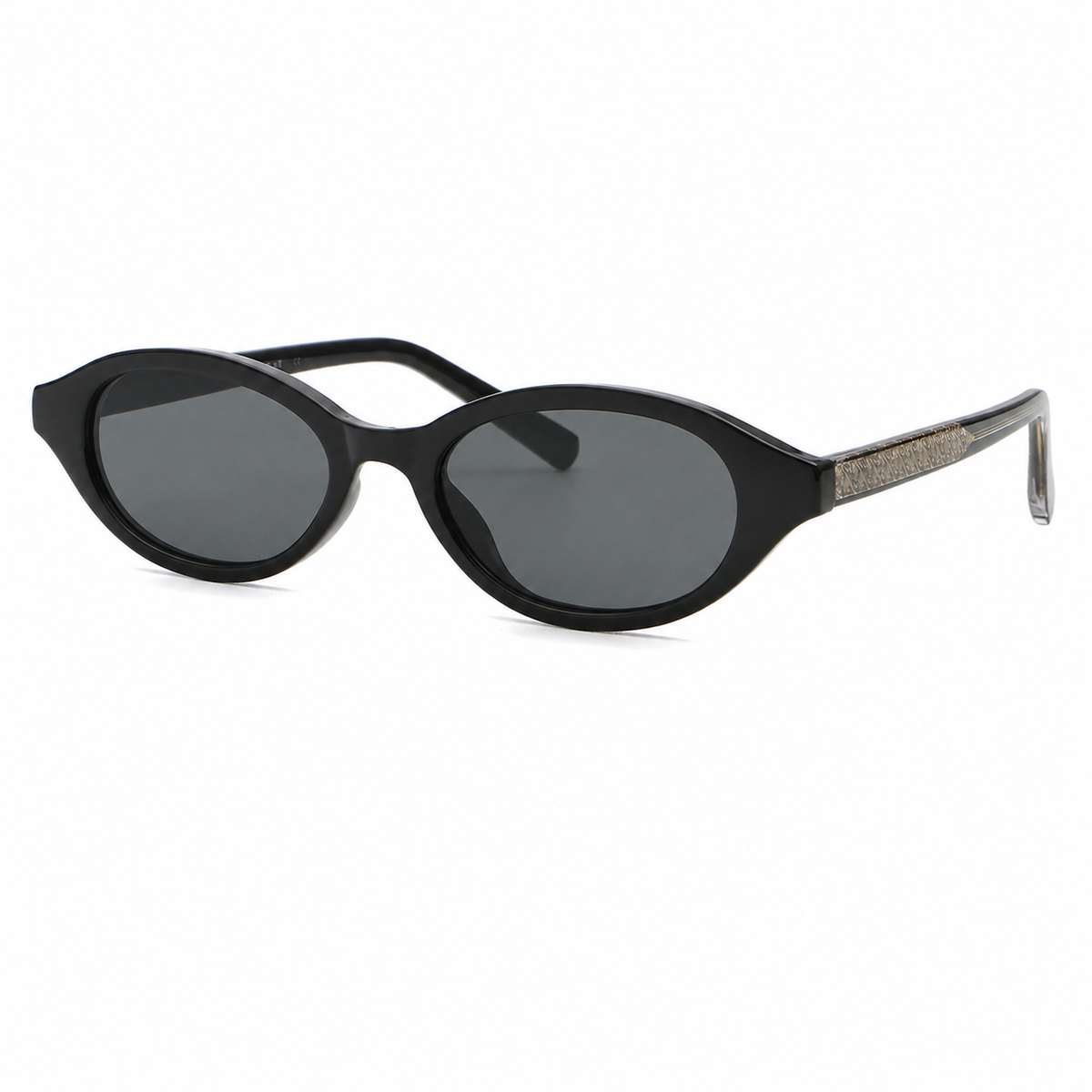 Brigitte Negro Brillo Lente Gris