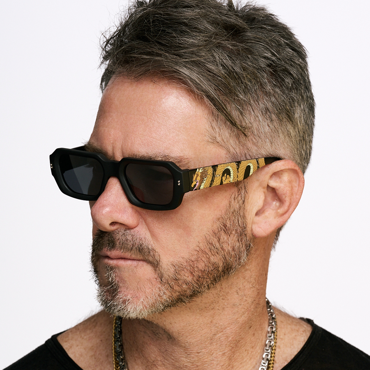 Bronx Dragon Colors Negro Mate Lente Gris