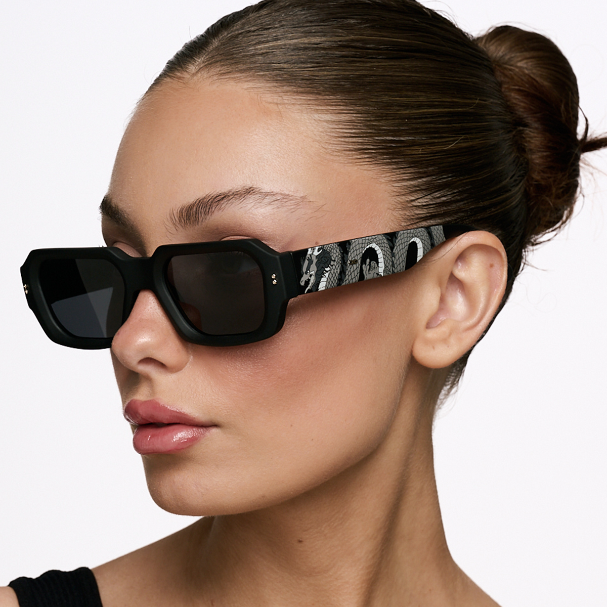 Bronx Dragon Silver Negro Mate Lente Gris