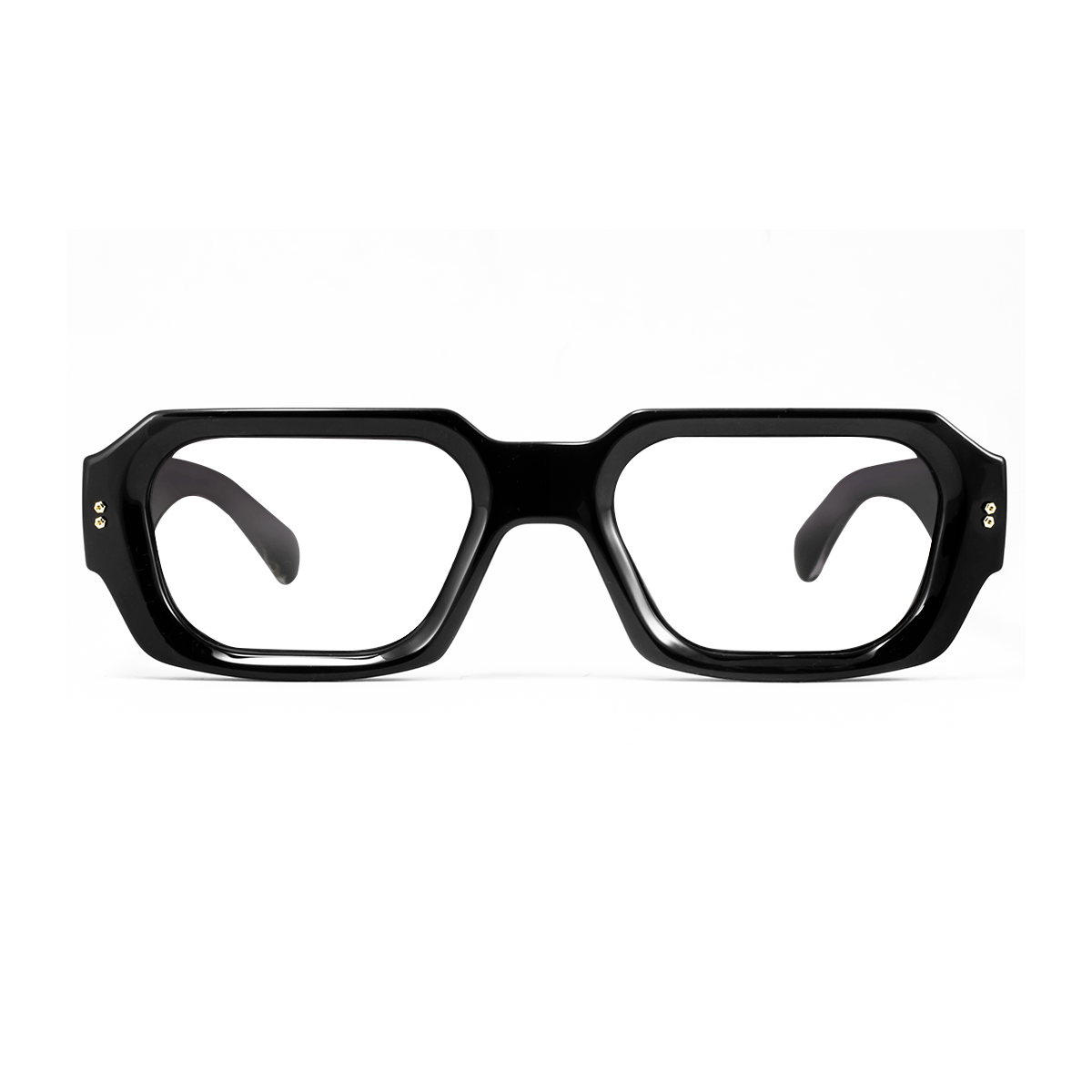 Anteojos Filtro Luz Azul Bronx Luxury Series Negro Brillo Uroboro Metal