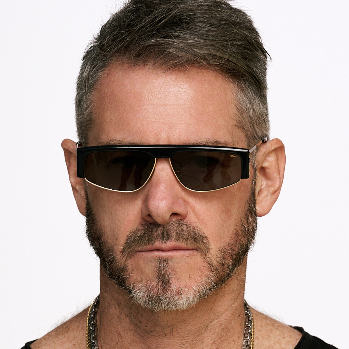 Brooklyn Negro Brillo Lente Verde