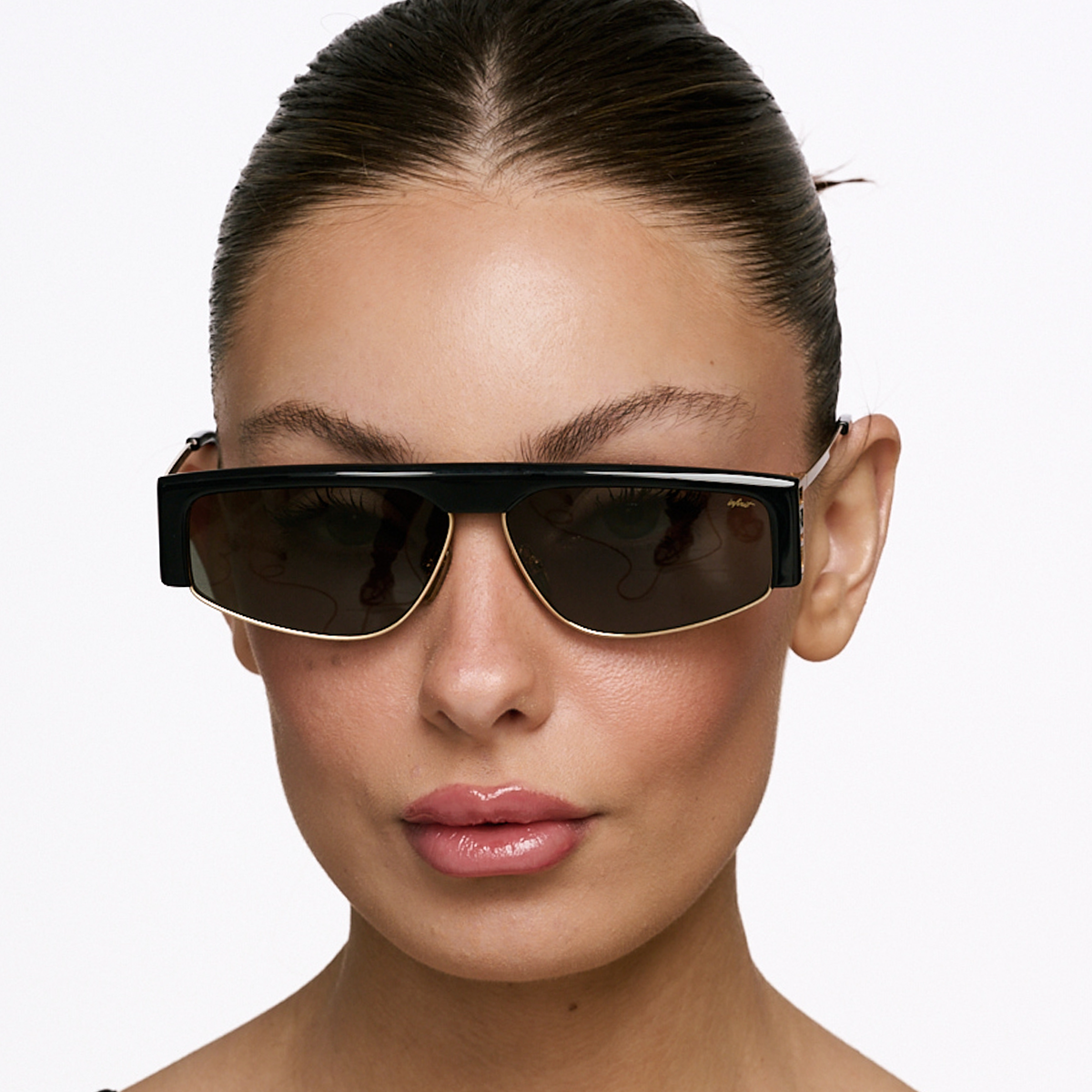 Brooklyn Negro Brillo Lente Verde