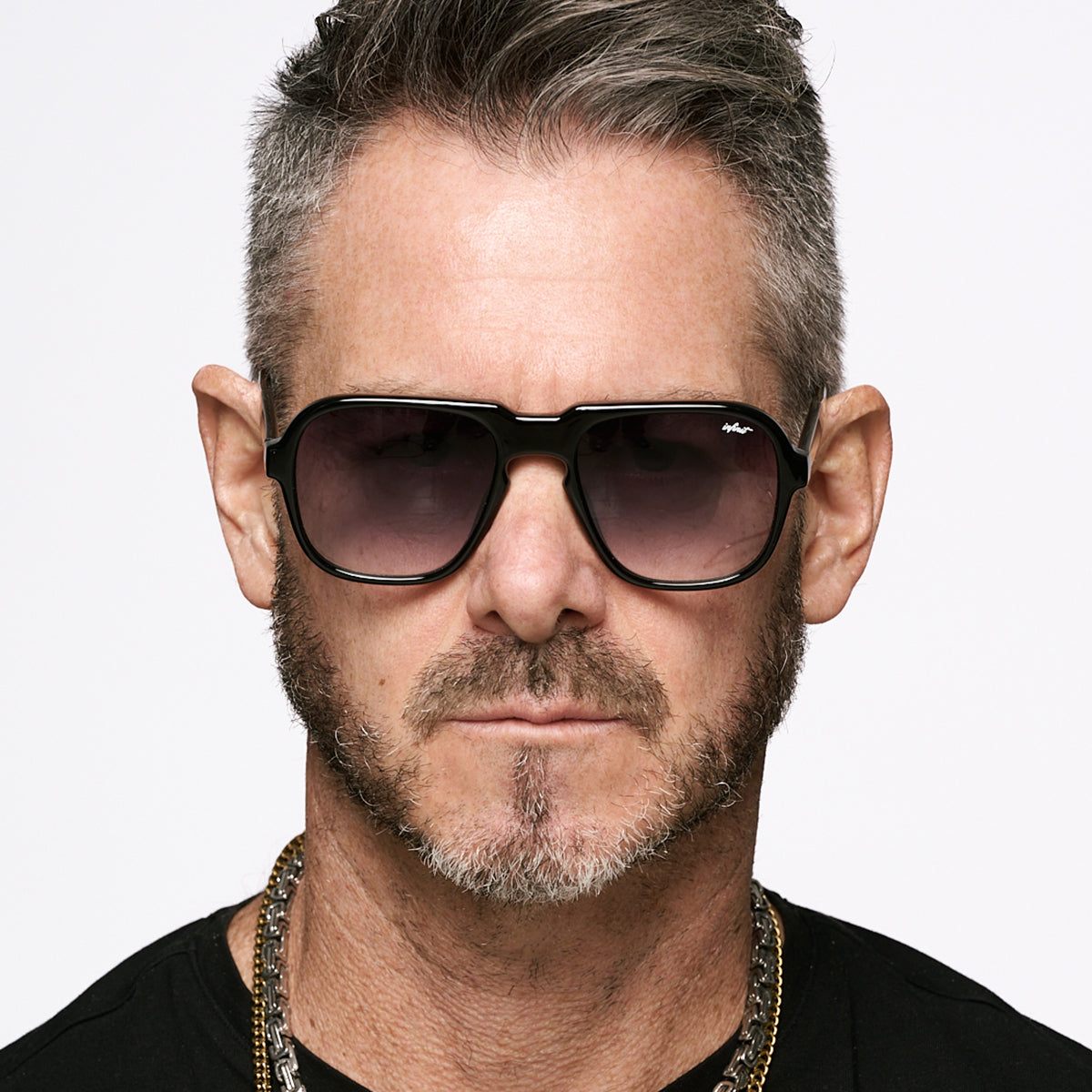 Burdeos Negro Brillo Lente Gris Degrade