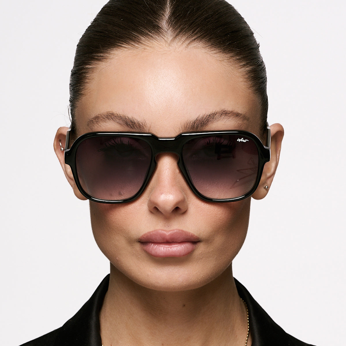 Burdeos Negro Brillo Lente Gris Degrade