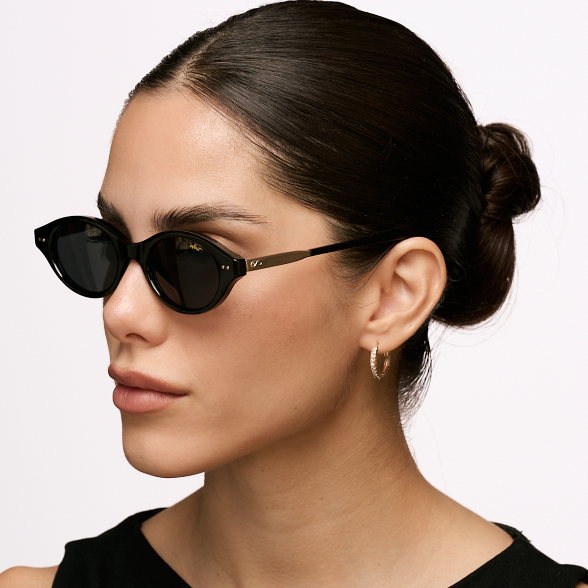 Cali Negro Brillo Lente Gris