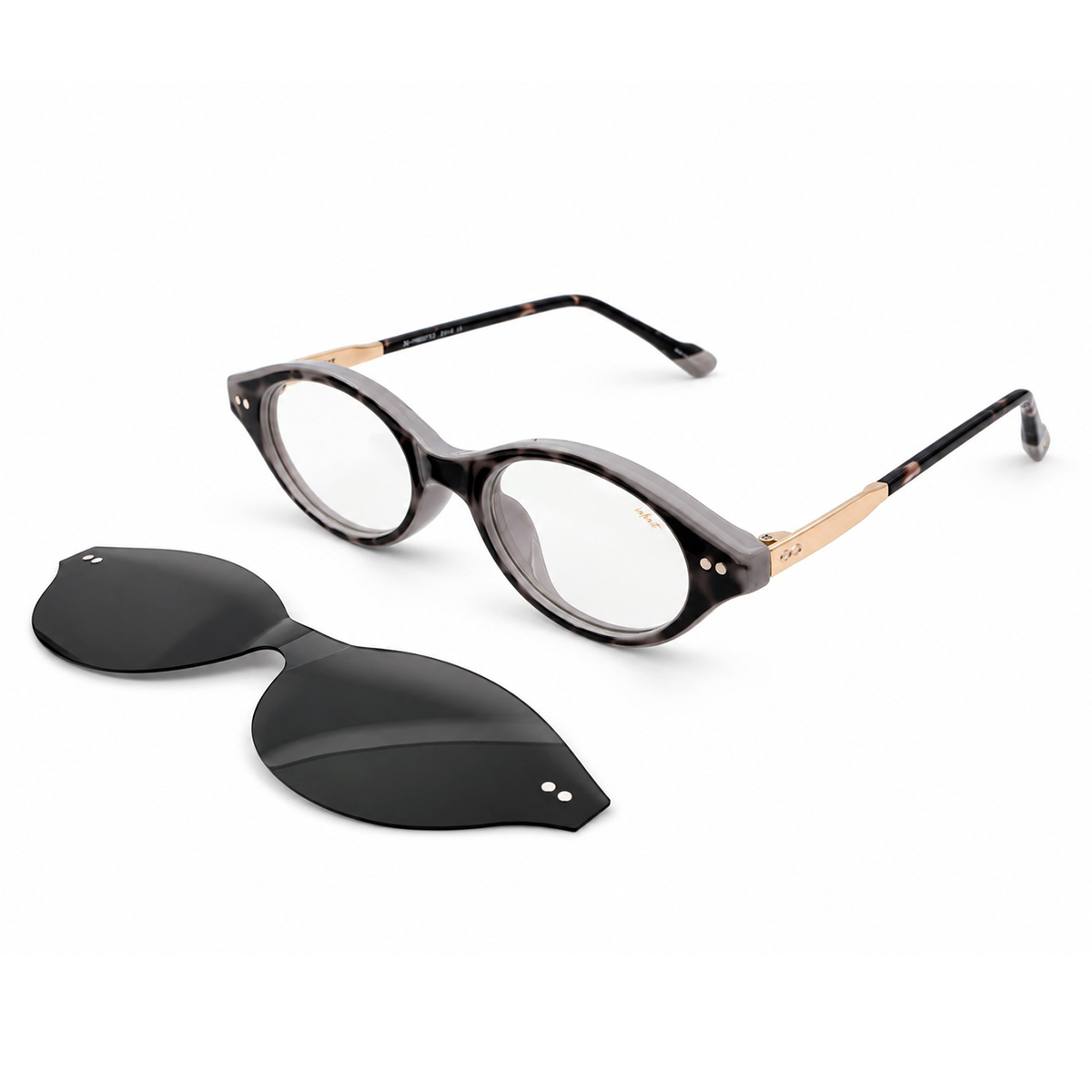 CALI CLIP ON – Filtro de Luz Azul + Clip Solar Gris Polarizado – Carey Gris