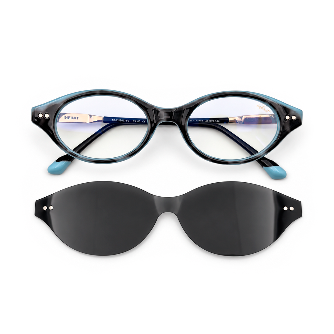 CALI CLIP ON – Filtro de Luz Azul + Clip Solar Gris – Carey Acqua