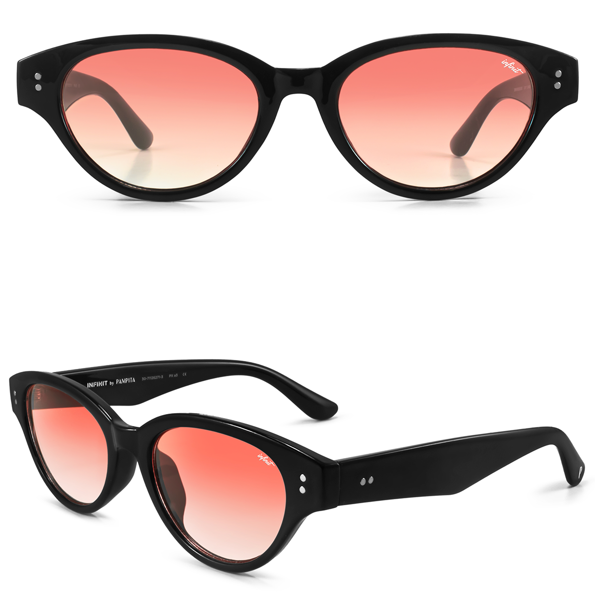 Claris Negro Lente Rosa Degrade By Pampita