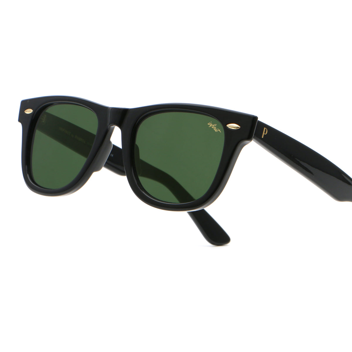 Dione Negro Brillo Lente Verde By Pampita