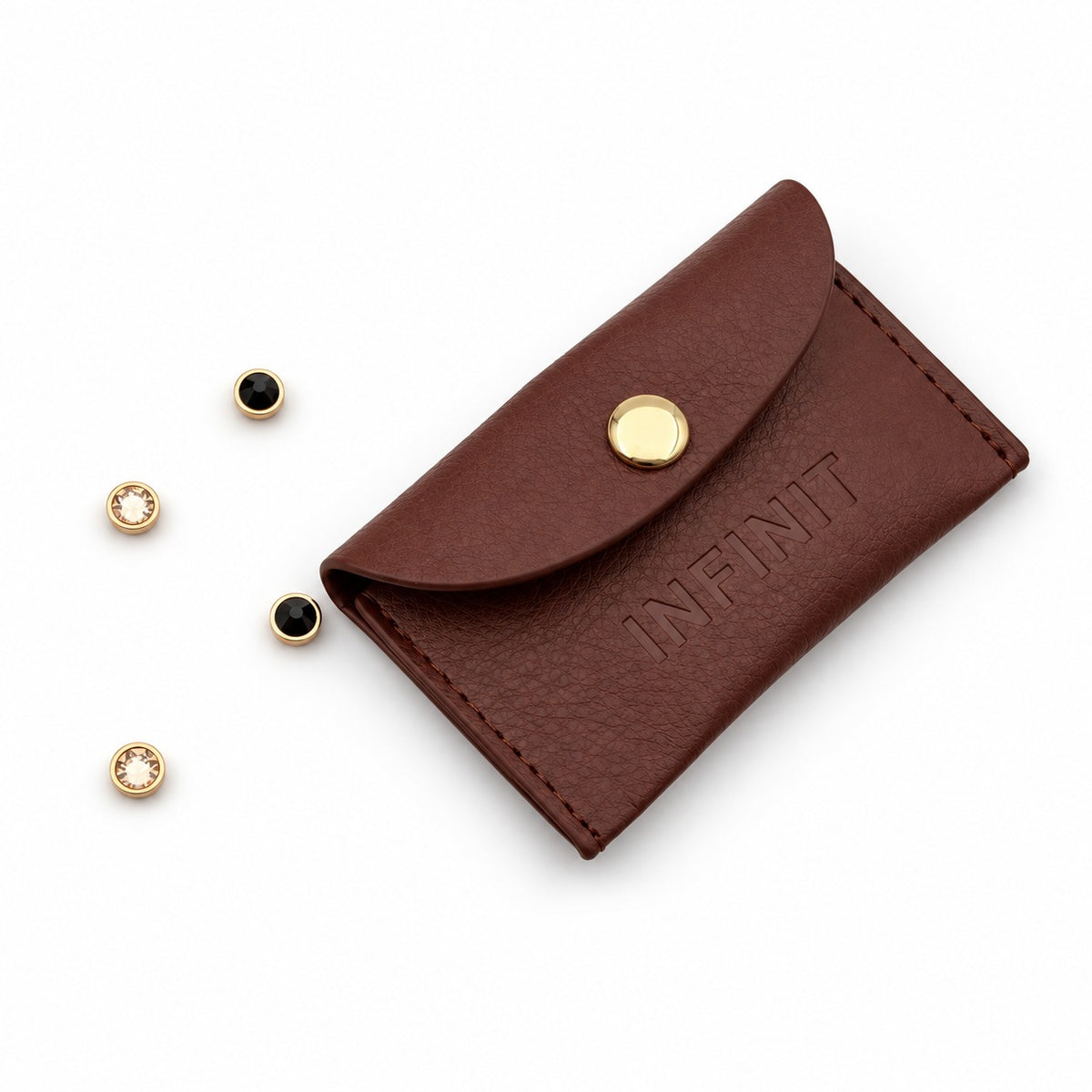 Chelsea Dorado Lente Gris con Piedras Magnéticas Intercambiables