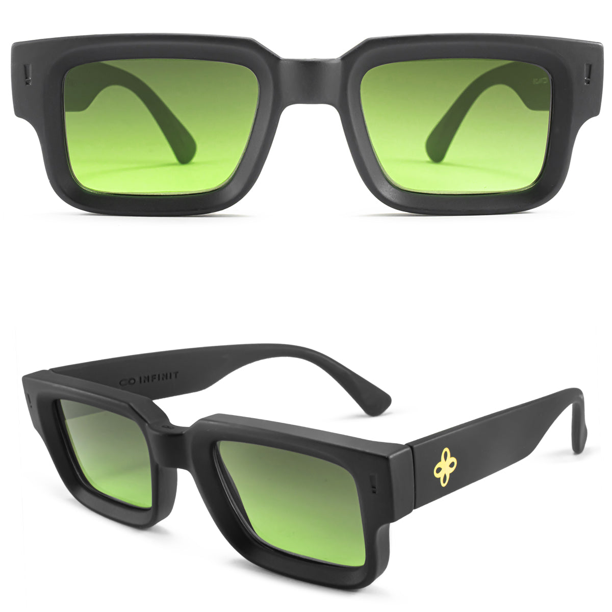 Exclamation Negro Mate Lente Verde Musgo Flower