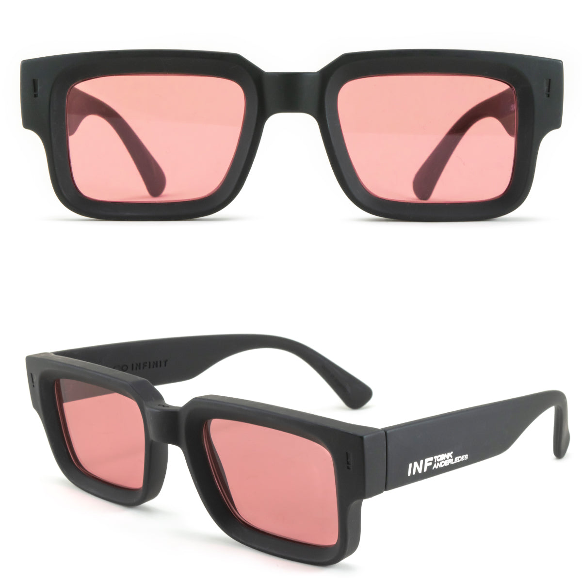 Exclamation Negro Mate Lente Rosa