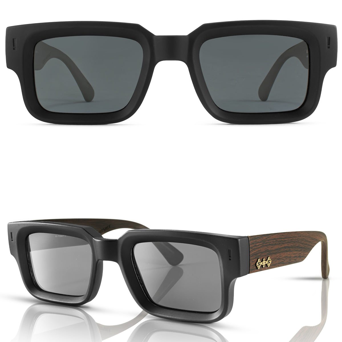 Exclamation Negro Mate Wood Lente Gris