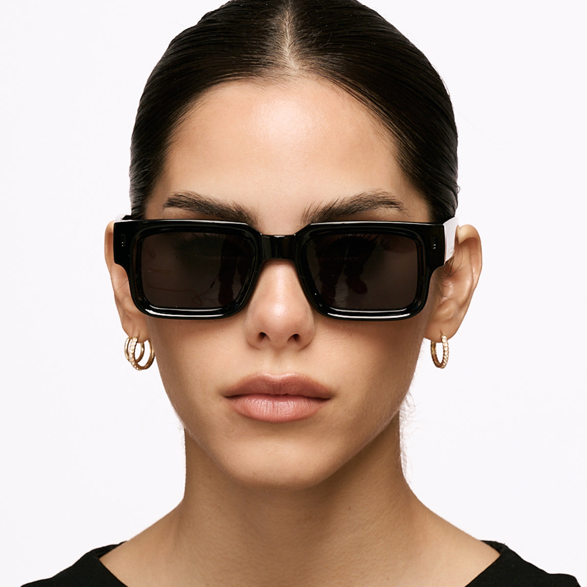 Exclamation Negro Brillo Lente Gris