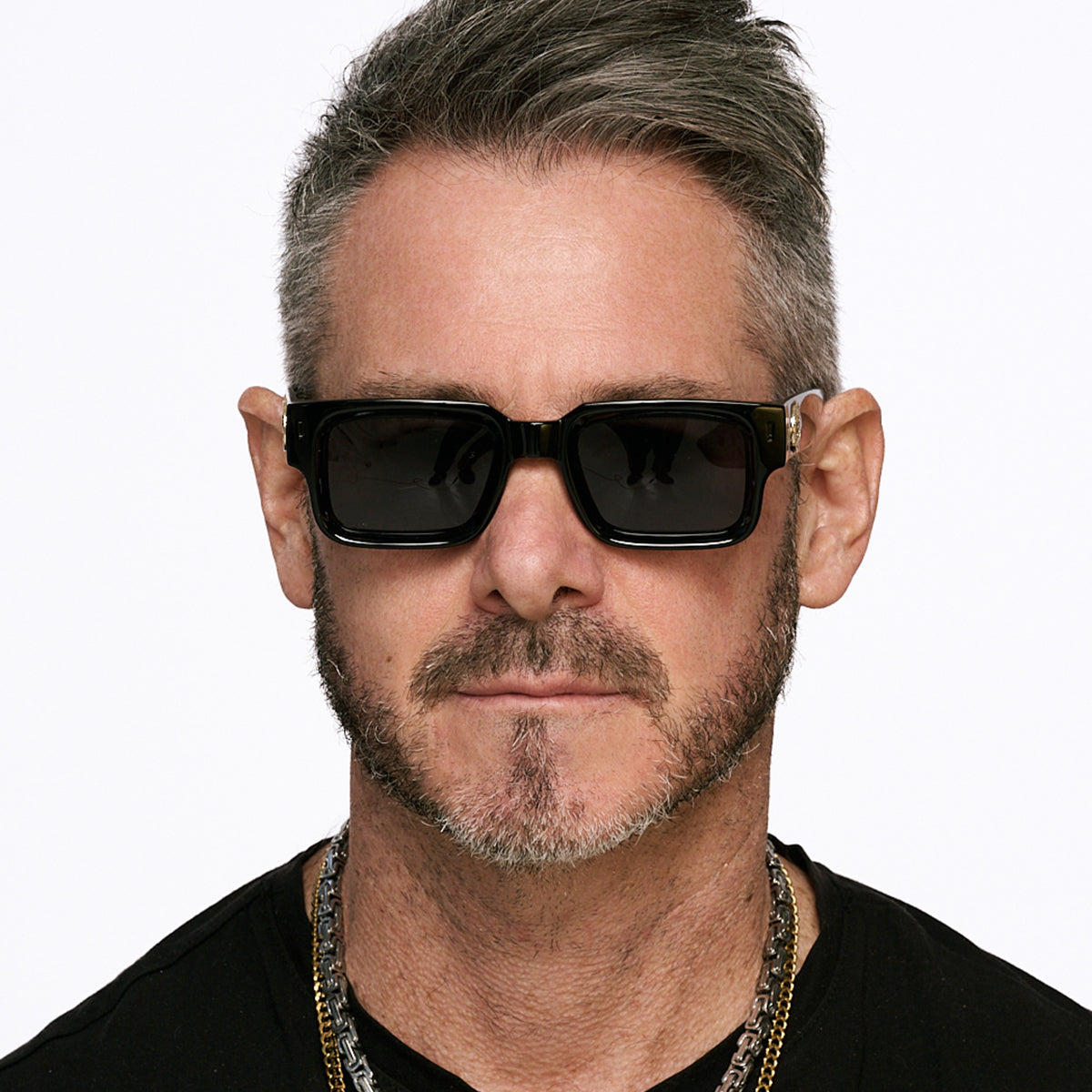 Exclamation Negro Brillo Lente Gris Uroboro Metal