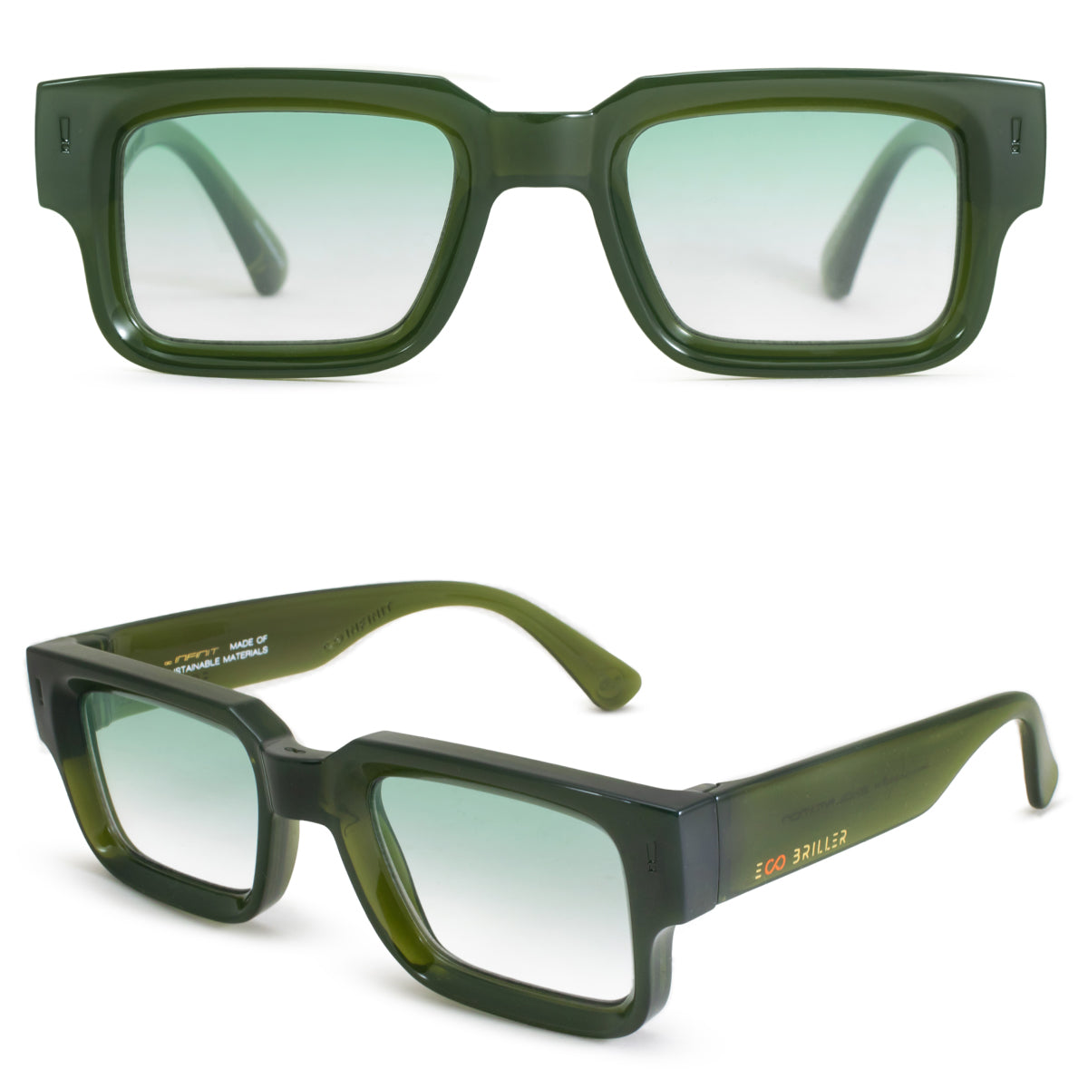 Exclamation Oliva Lente Verde Degrade Eco Sustentable