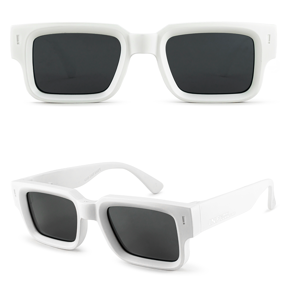 Exclamation Blanco Mate Lente Gris