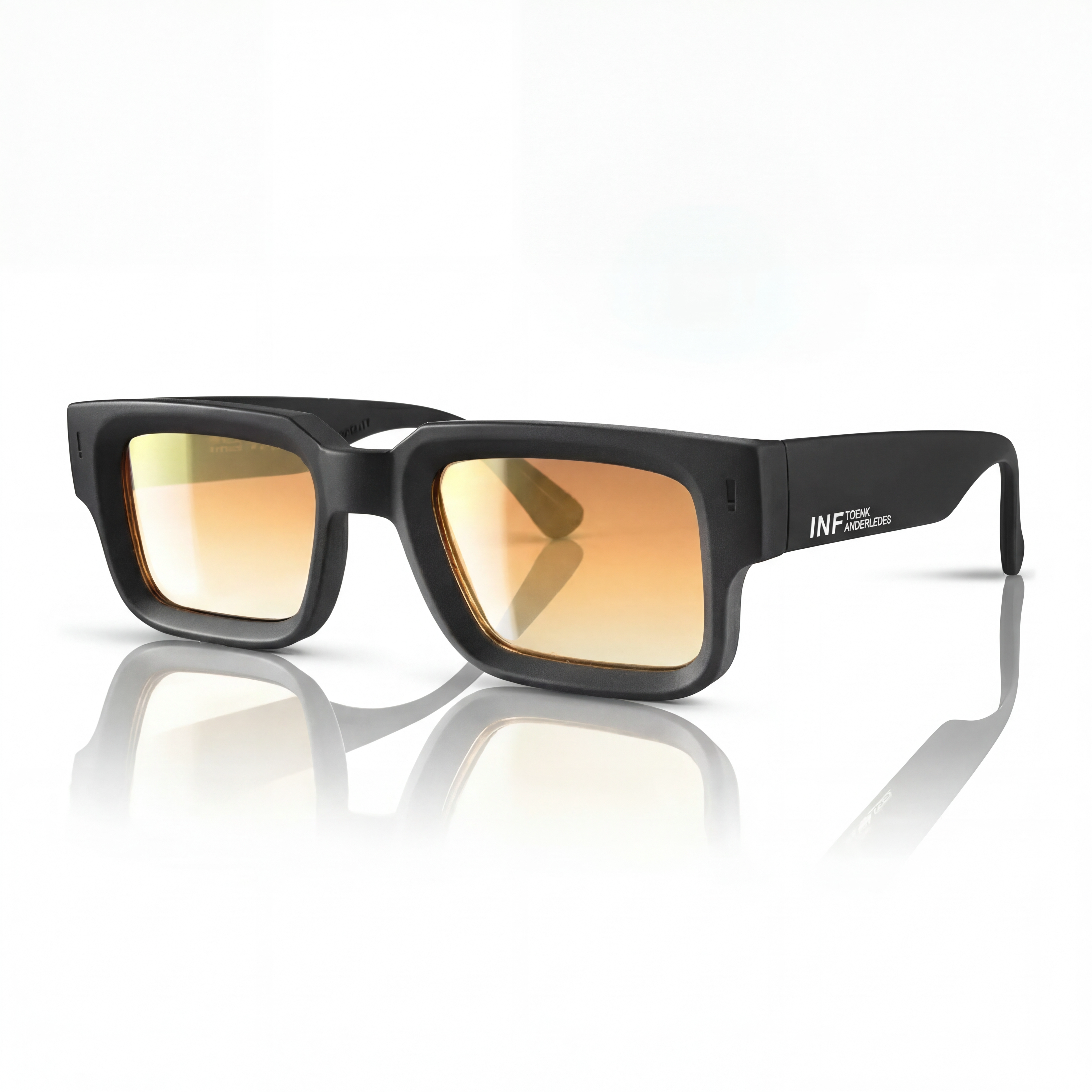 Exclamation Negro Mate Lente Suave Espejada Dorada Degrade - imagen 4