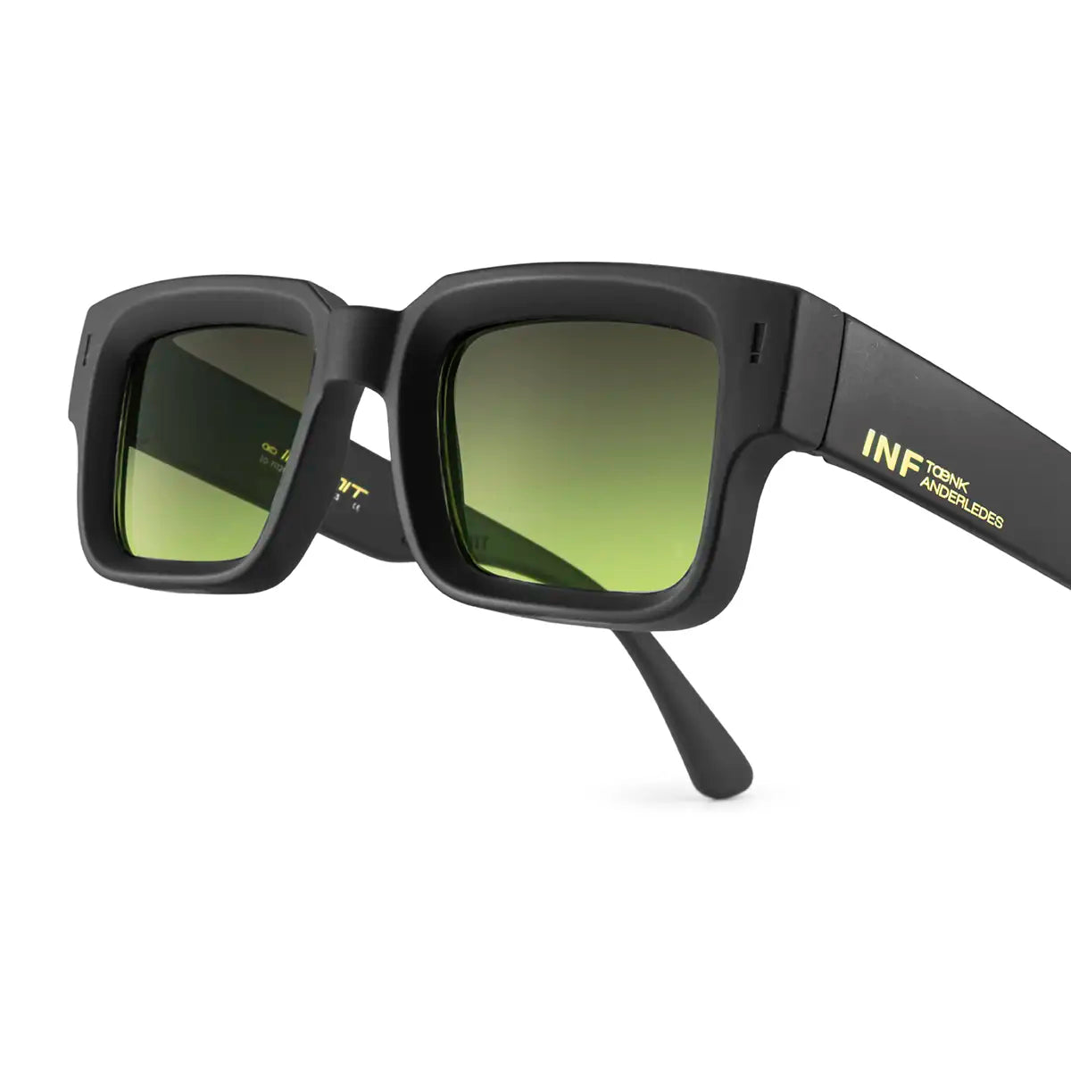 Exclamation Negro Mate Lente Verde Musgo