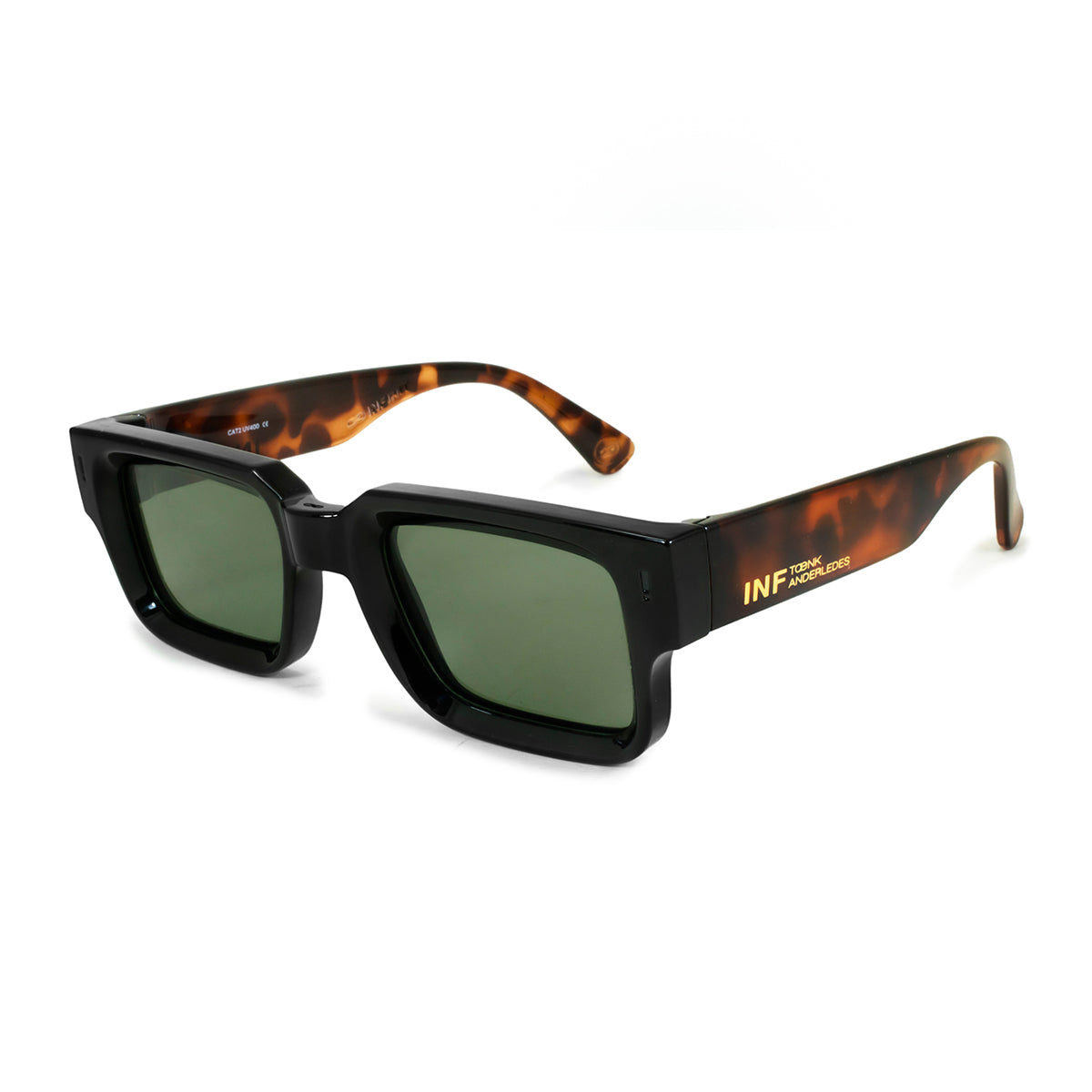 Exclamation Negro Brillo Carey Lente Verde Polarizado