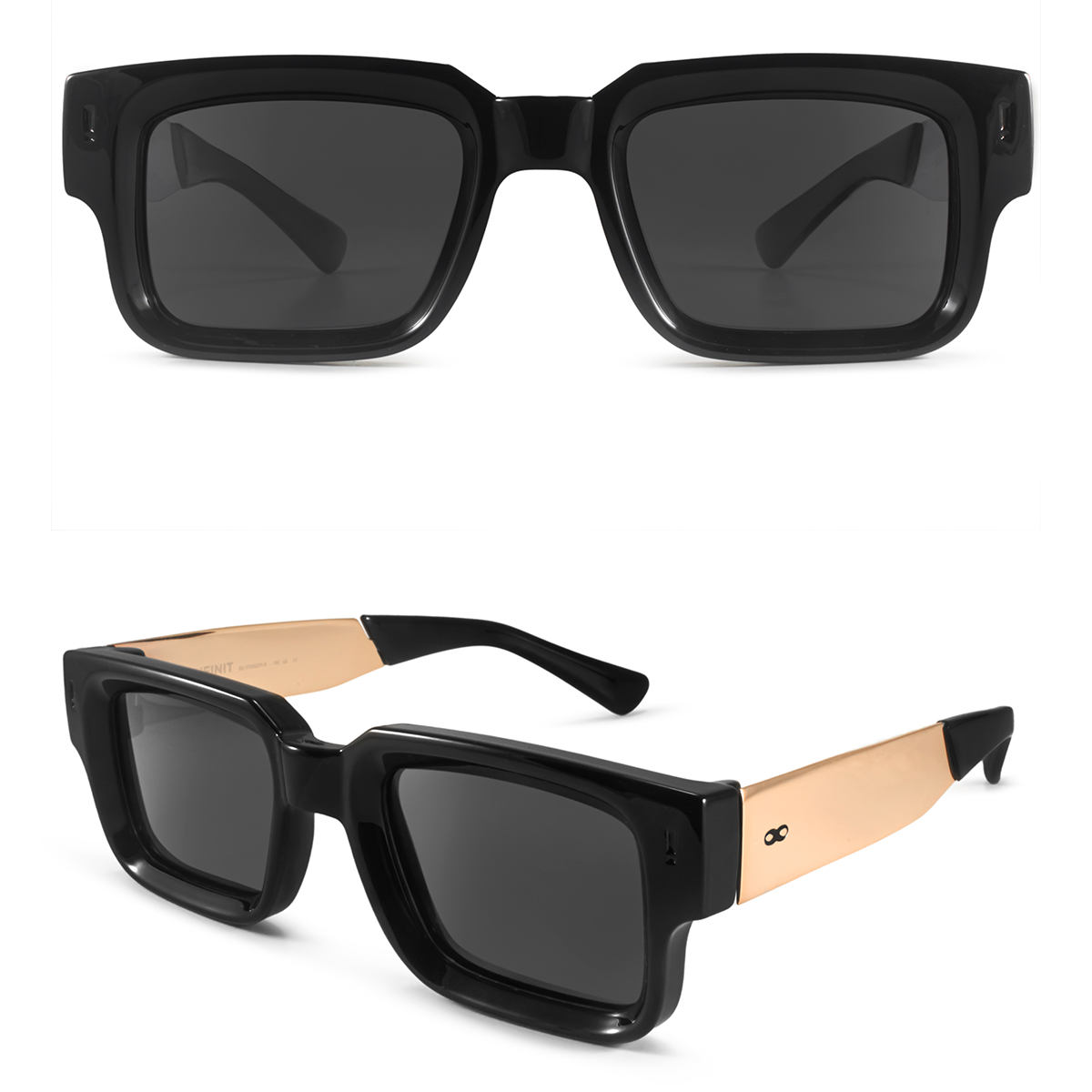 Exclamation Metal Negro Lente Gris