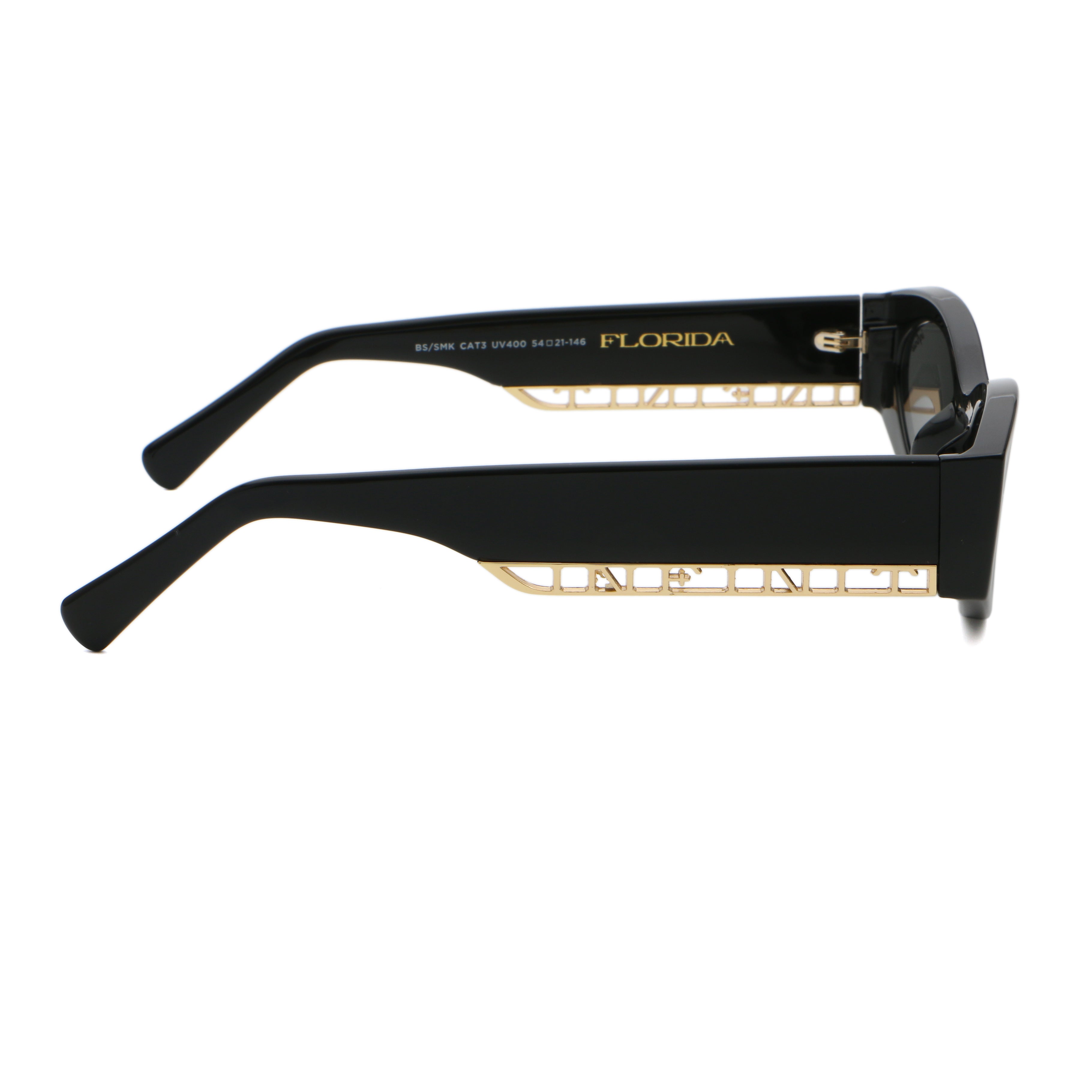 Florida Negro Brillo Lente Gris