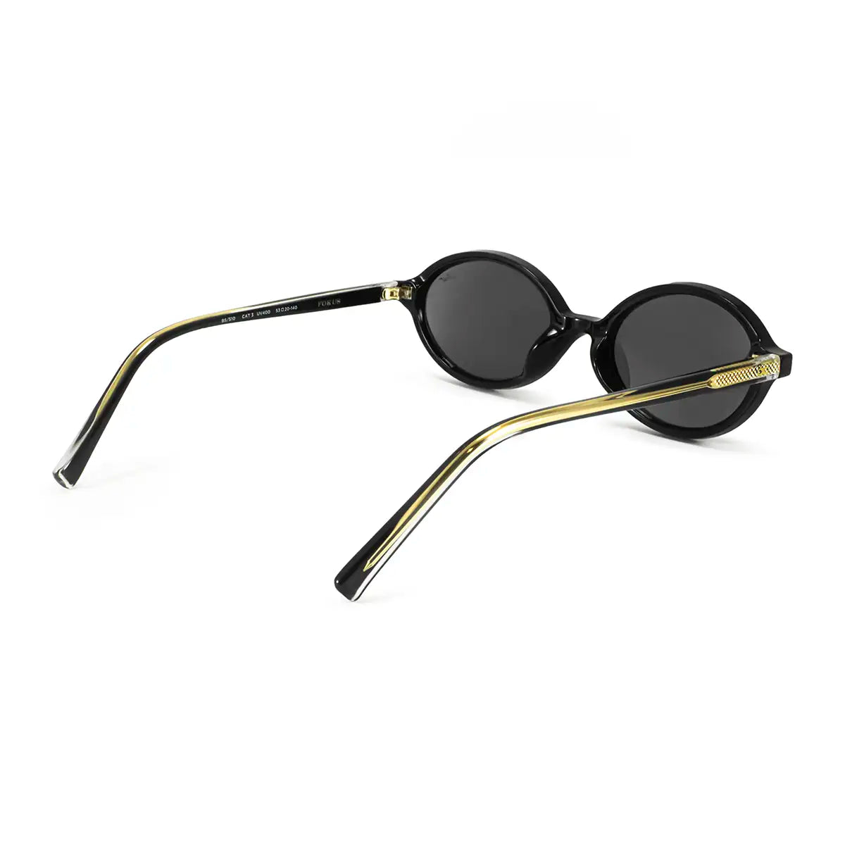 Anteojos De Sol Fokus Negro Brillo Lente Gris