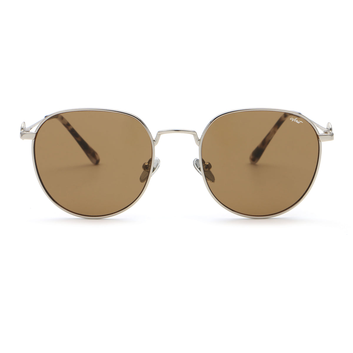 Gaia Plateado Lente Marron By Pampita