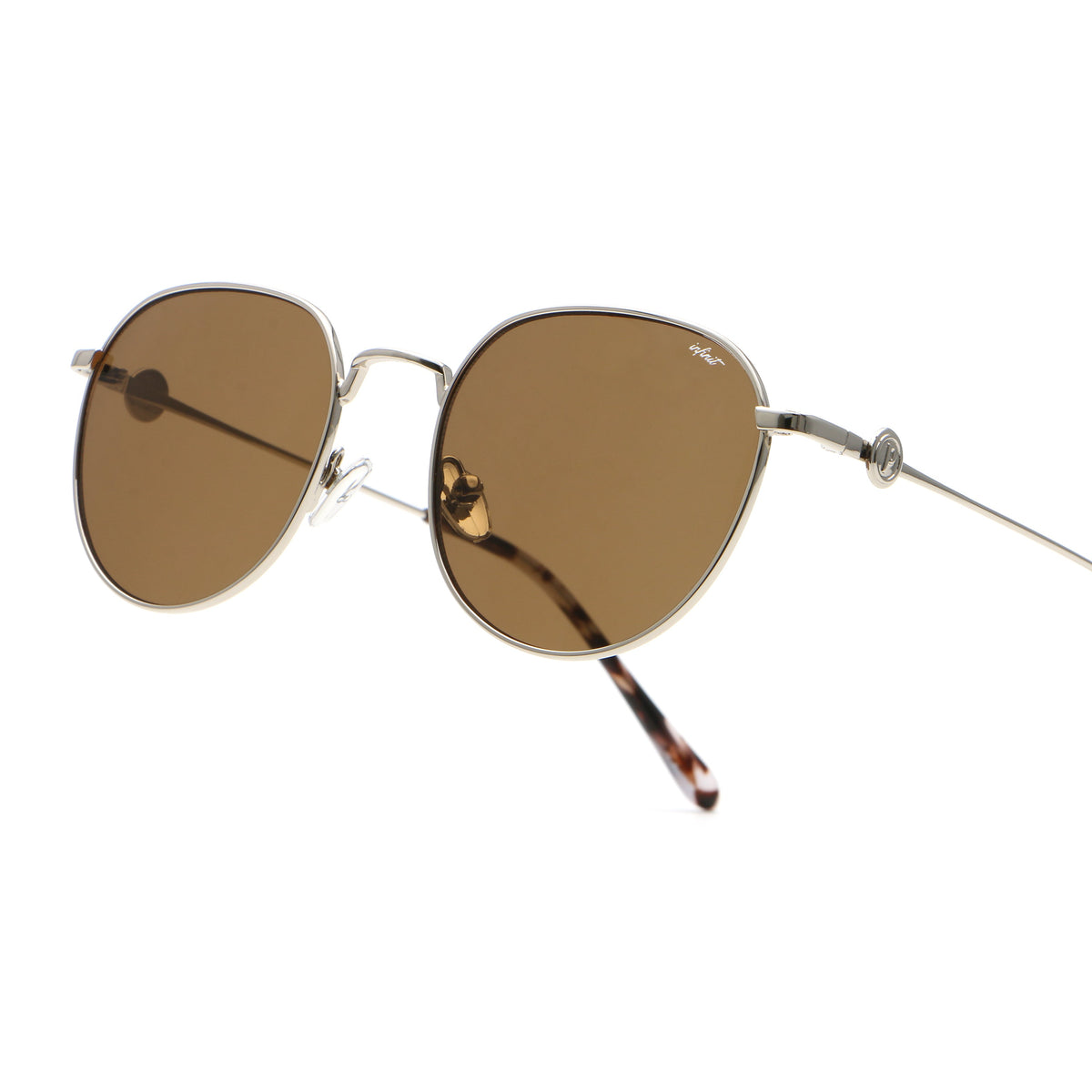 Gaia Plateado Lente Marron By Pampita