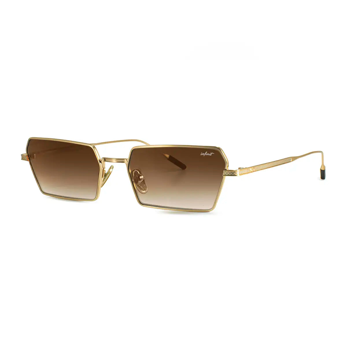 Anteojos De Sol Gibson Dorado Lente Marron Degrade