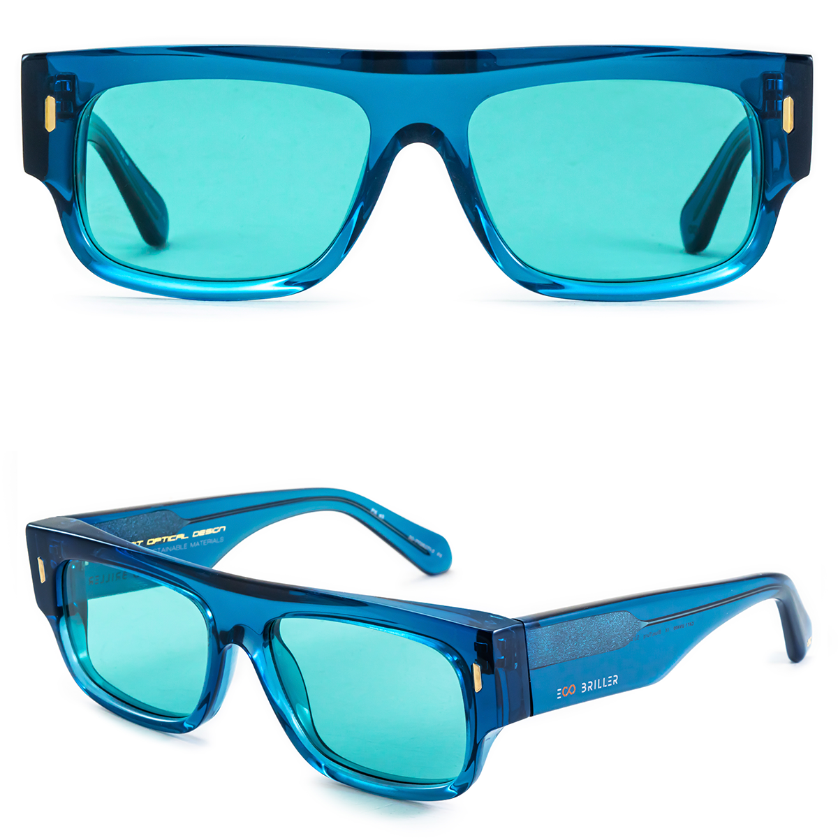 Glasgow Translucido Azul Lente Turquesa Eco Sustentable